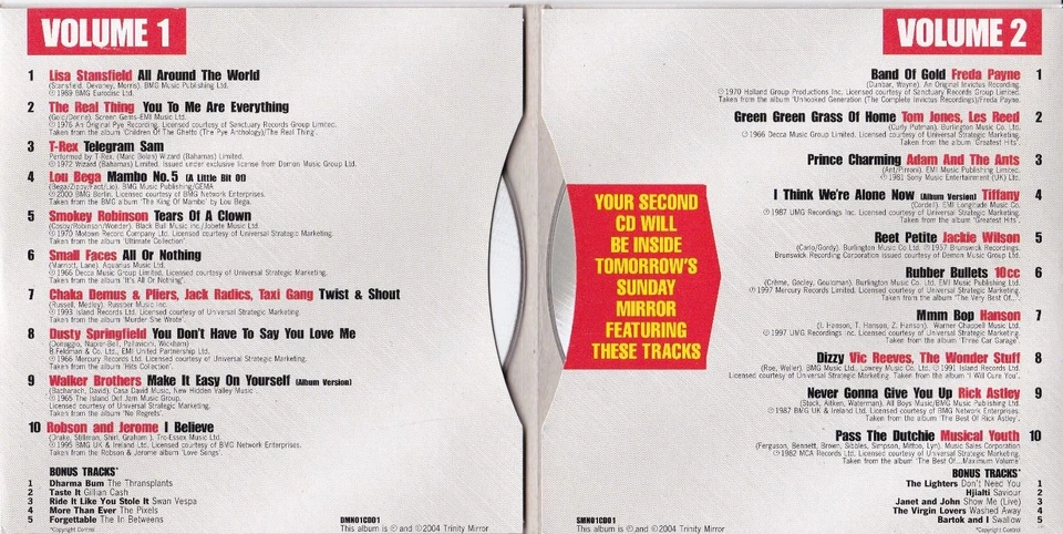 THE PLATINUM COLLECTION ( DAILY MIRROR Newspaper Double Album ) - Bild 2 von 3