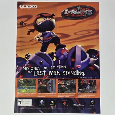 I-Ninja Nintendo GameCube Xbox PS2 Last Man Print Ad/Poster Official Promo Art