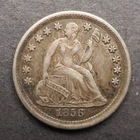 1856 ***P***  SEATED LIBERTY HALF  DIME **NICE COIN!** FREE SHIPPING! M5076