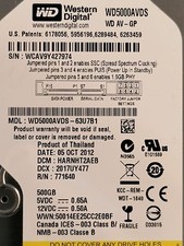 Western Digital WD5000AVDS 3.5 in SATA Hard Drive - Tested