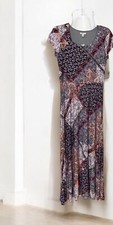 EST.  1946 Women’s Maxi Peasant Boho Dress Size Medium Short Sleeves Floral