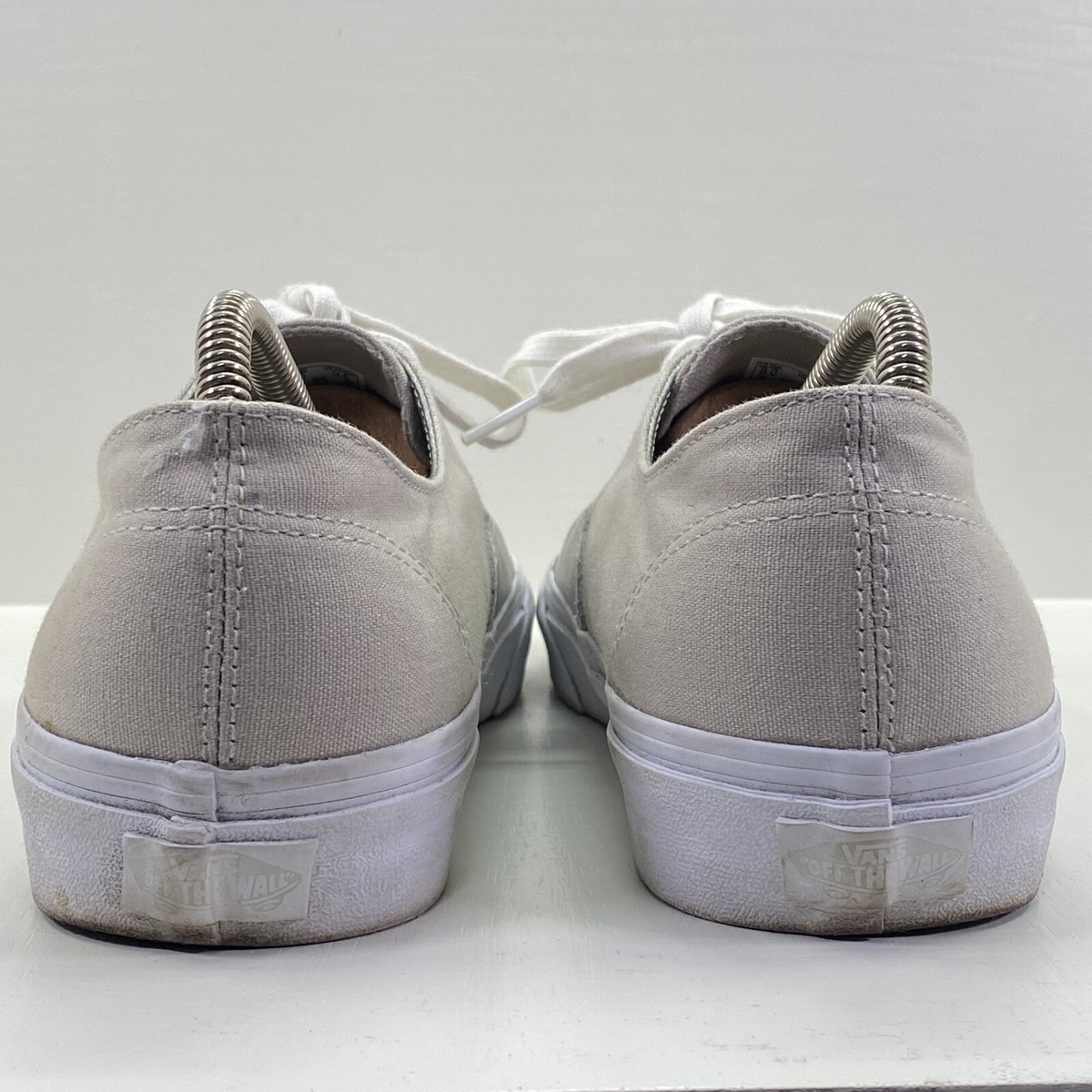 Vans Off The Wall Suede Low Top Mens 11 Light Beige Metallic Gray Casual Shoes VANS Off The Wall Metallic Beige Sneakers Low Top Sz M 8 W  main image 3