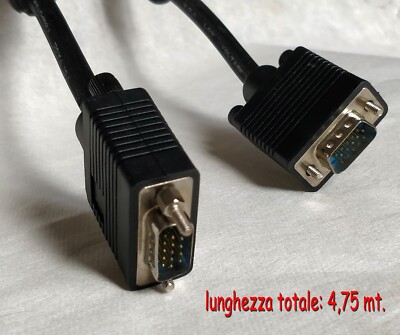 CAVO VGA PROLUNGA 5 METRI MASCHIO MASCHIO VIDEO MONITOR TV PC