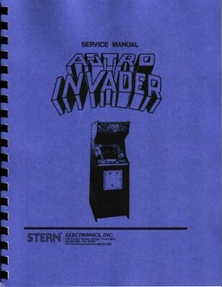 STERN ASTRO INVADER VIDEO ARCADE GAME MACHINE SERVICE MANUAL - NEW!