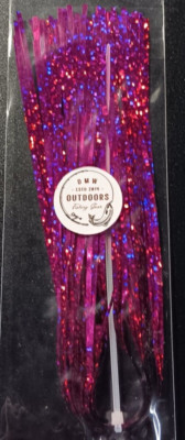 Flashabou 2mm, 11-1/2'' long, DISCO HOT PINK, Fly Tying, Lures, Jigs, Flash