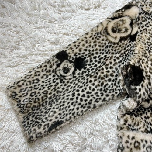 Disney Apparence PARIS Leopard Fur Coat Black White Acrylic Size Free Used Japan - Picture 3 of 18