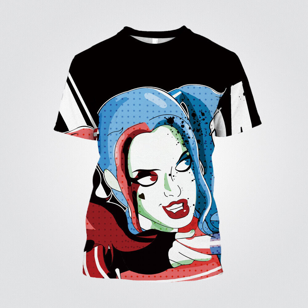 Harley 3D Quinn Top Suicide ISEKAI Sport T-Shirts Joker Cosplay Kids Adult Squad | eBay