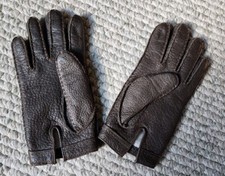 Vintage Brown Leather Lined Marshall Field Driving Gloves Women  s 7