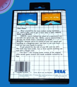 TESTED Sega Master System Game OUTRUN Complete with Manual in NEW HangTab Case