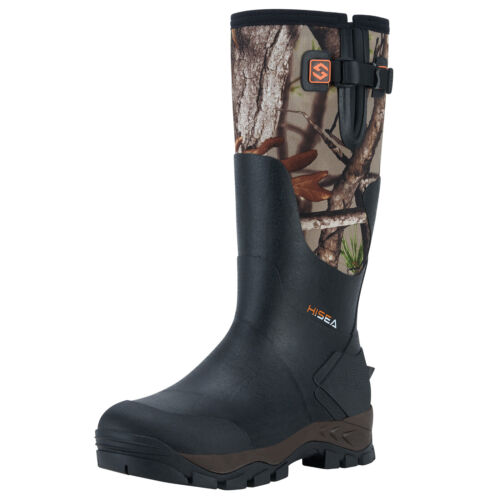 HISEA Men's Neoprene Rubber Hunting Boots Insulated Muck Working Rain Snow Boots - Picture 47 of 47