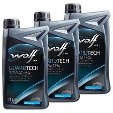 Olio motore Wolf Guardtech B4 23127 SAE 10W40 3 X 1 litro per Mercedes Peugeot Opel 