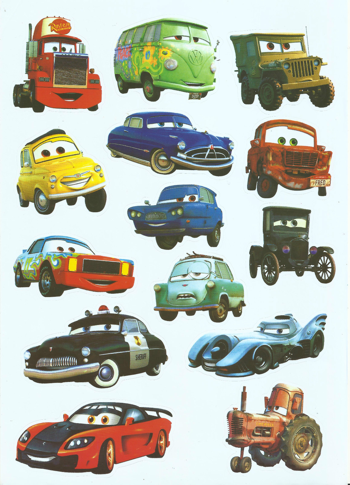 Set - 14 Stickers "funny Car Mix" - Laptop - Stickerbomb - (m011)