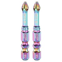 "2 StüCk PH2 Kreuzschlitz-Schraubendreherbit 1/4\" 2\" Magnetisch S6 Stahl"