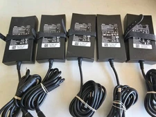 LOT of 5 Dell 130W OEM Genuine Laptop AC Adapter Charger Large Tip Barrel