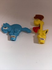 Vintage Garfield  Odie Plastic Pencil Topper Kelloggs Cereal Premium Toys 80s