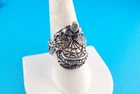 VINTAGE SILVER CLOUD NAVAJO SHOP STERLING SILVER SADDLE RING--SIZE 9