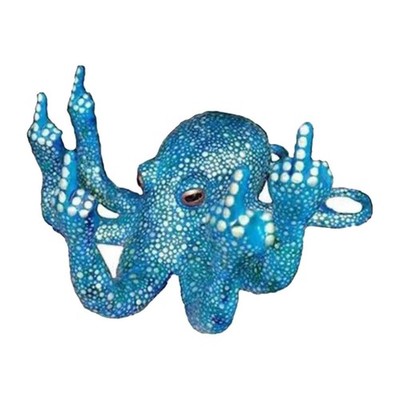 JSBWSFA Luminous Gesture Octopus, Octopus Statue Resin Figurine Garden Animal...