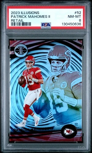 2023 PANINI ILLUSIONS RETAIL #52 PATRICK MAHOMES II PSA 8