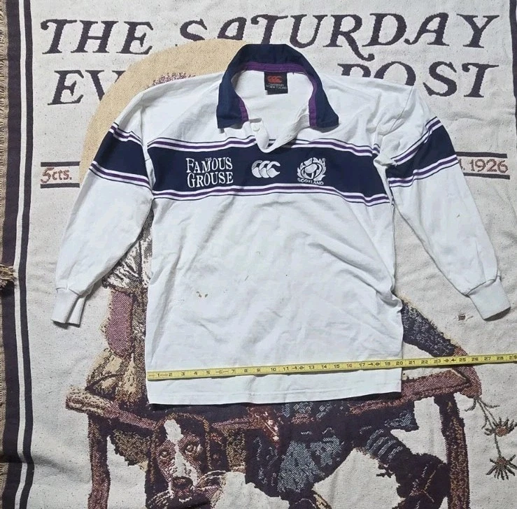 Maillot de rugby vintage Scotland Canterbury manches longues