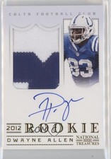 2012 Panini National Treasures Century Gold 22/49 Dwayne Allen #323 Auto 8nn