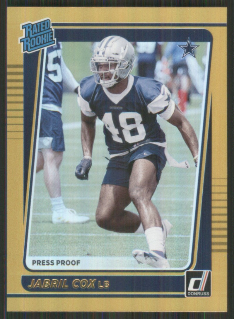 Jabril Cox Panini Donruss #317 Press Proof Premium