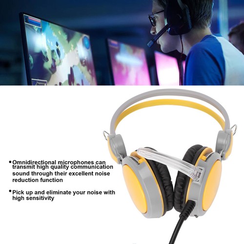 Gaming Headset Noise Cancelling Stereo Ergonomic Wired Computer Game Headphon CB - Afbeelding 17 van 31