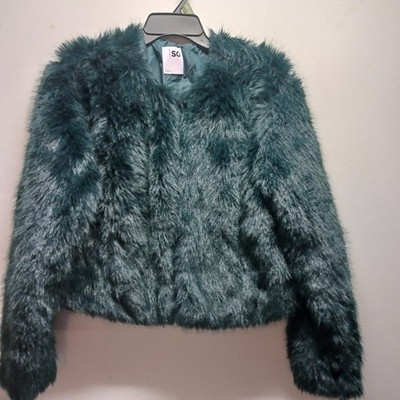 SO Goods For Life Size Large Green Faux Fur Shell Polyester Lining Kohl's