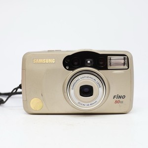 Samsung Fino 80XL 35mm point and shoot film camera, Silver - Tested