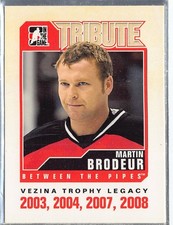 2009-10 Between The Pipes Brodeur Tribute #T06 Martin Brodeur