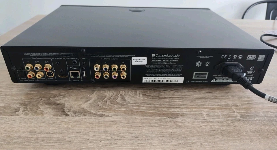 Cambridge Audio Azur 650BD Universal Blu-ray DVD CD Player, No Remote  - image 4 of 4