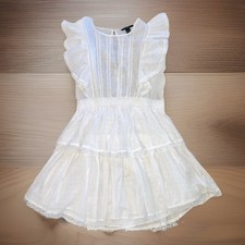 NWOT Forever 21 White Polka Dot Ruffle Sleeve Sundress Size L
