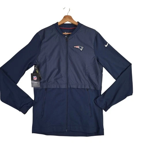 Nike New England Patriots On Field Full Zip Jacket Navy 907671-419 Mens S - product listing photo