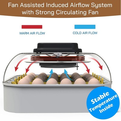MATICOOPX 30 Egg Incubator with Humidity Display, Egg Candler, Automatic Egg Tur
