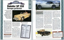 Daimler SP 250 - 1950/1960 A Century Of Cars - Hachette Page