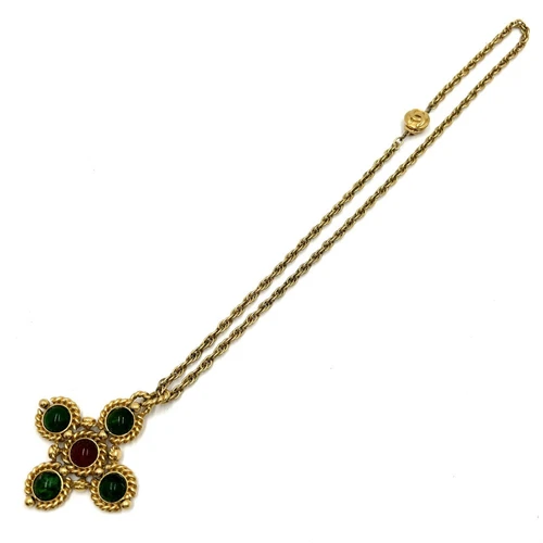 Collana Chanel da Donna Gripoix Collana Lunga Accessorio Marca Coco Oro