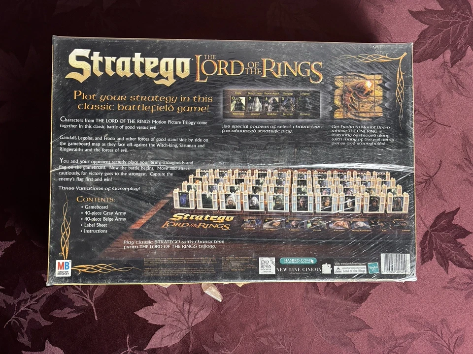 Stratego Lord of the Rings Trilogy Edition Board Game New Sealed MB Hasbro NOS - Image 2 of 2