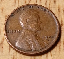 Lincoln Wheat Cent 1924S VF#4