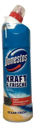 Domestos WC-Gel Kraft & Frische Ocean Fresh 750 ml Flasche 12er Pack
