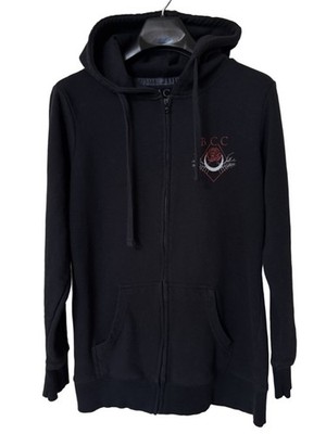 Blackcraft Cult Men's Unisex Black Red Salem Bat Rose Zip-Up