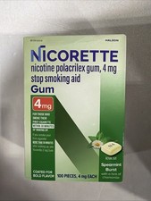 Nicorette Gum 4mg Spearmint Burst 100ct EXP 2027/2028
