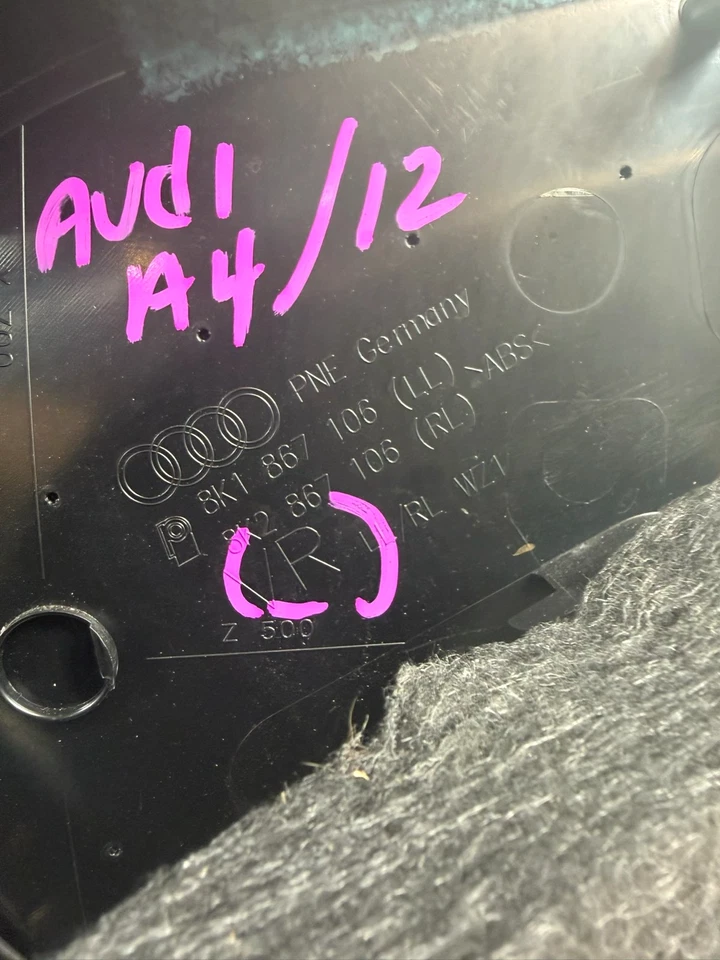 09-12 奥迪 B8 A4 S4 SEDAN 门板前右乘客原始设备制造商 020723 — 第 3/4 张图片