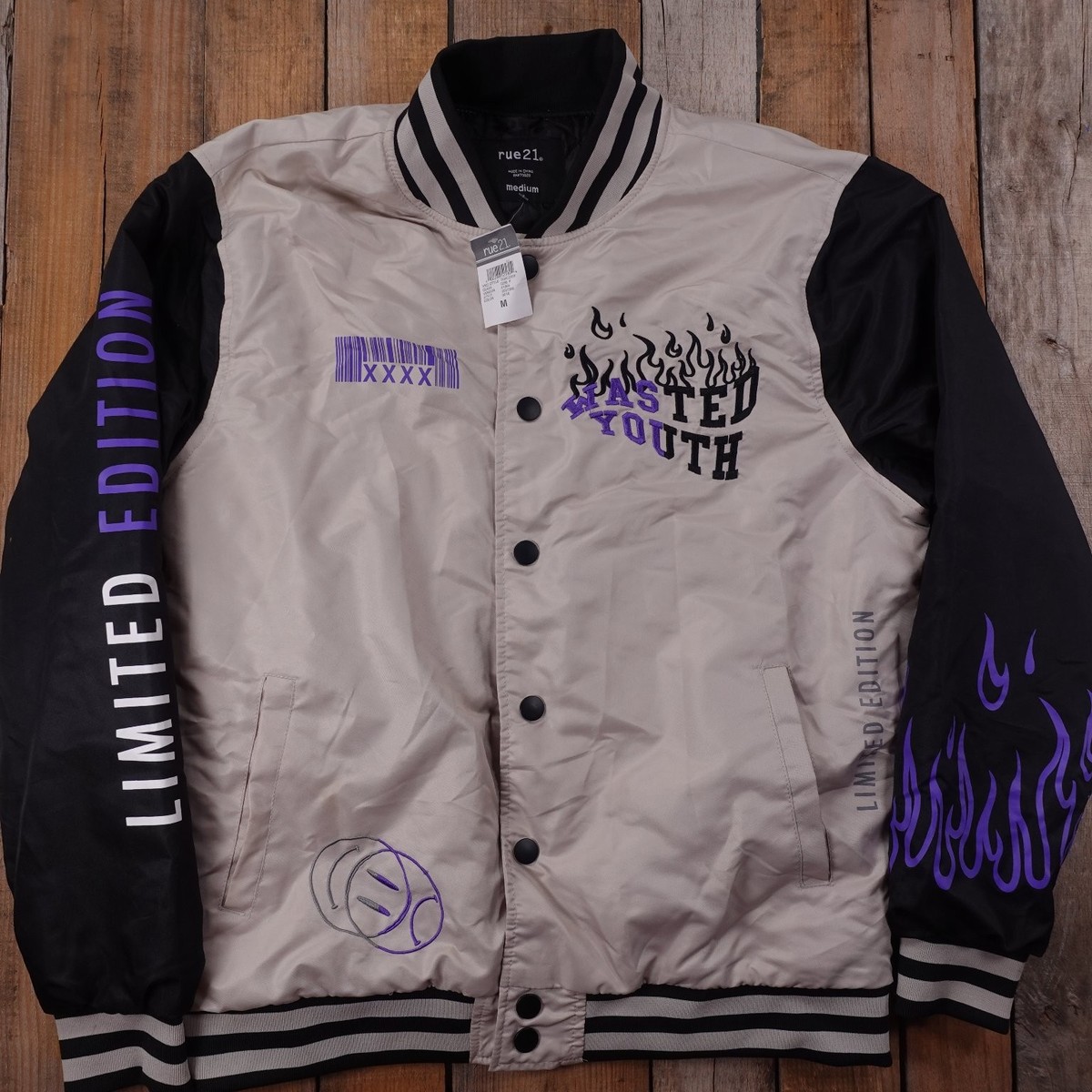 rue21 Medium Limited Edition Wasted Youth Bomber Jacket New | eBay