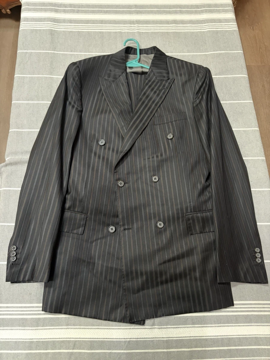 Brown Double-Breasted Striped Suits & Blazers for Men for sale | eBay