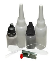 7 Sek. Pulver Kleber Reparatur Set 4 x 10 ml | Sekundenkleber reparieren schnell
