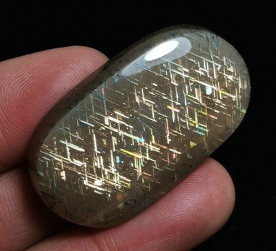 Raw Natural Golden Rainbow Lattice Sunstone Sphere Palm Reiki Stone Healing