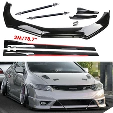 For Honda Civic Front Bumper Lip Spoiler Splitter Body Kit Rear Lip Side Skirt