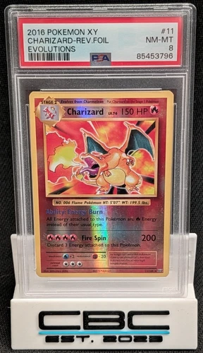 2016 Pokemon XY Evolutions Charizard Rev Foil #11 PSA 8