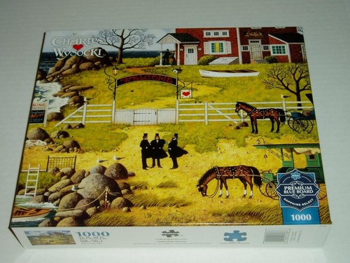 Charles Wysocki Sapphire Select 1000 Pc Jigsaw Puzzle Formulating the Plan NIB