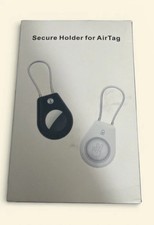 AirTag Secure Holder 4 Pack with Wire Loop Black  White