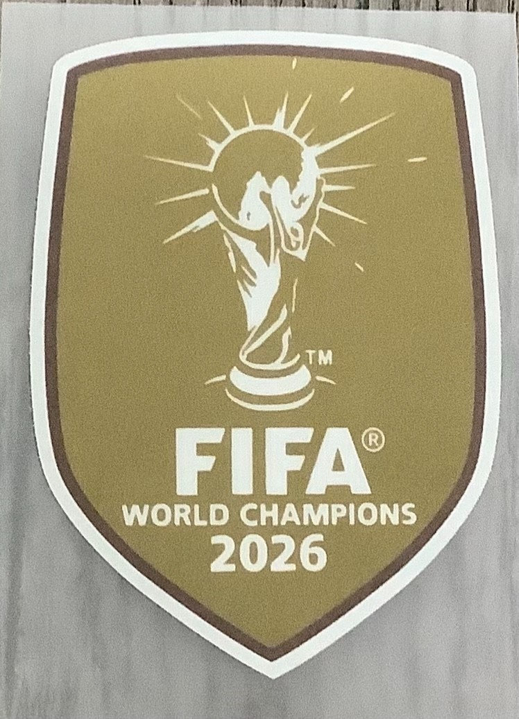 FIFA ワールドカップ 2026 オフィシャルパッチ FIFA World Cup Champions 2026 Football Gold Badge Patch Heat Press
